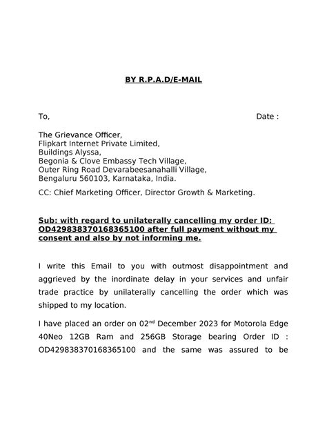 grievance flipkart|grievance.officer@flipkart.com) .